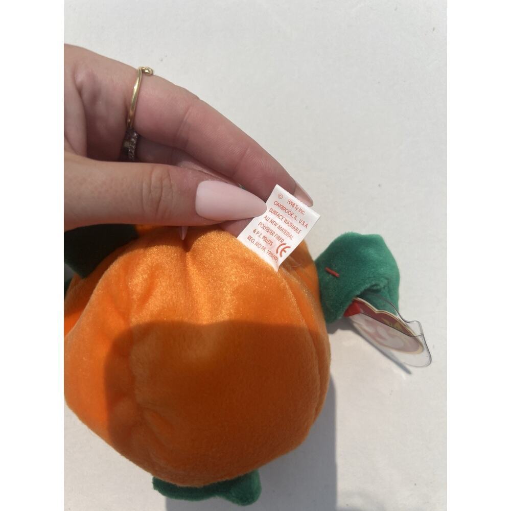 TY Retired Beanie Baby Pumkin Pumpkin Halloween 1998 MINT Error Misprint Version - Picture 3 of 4